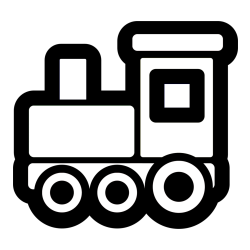 Otroška pobarvanka lokomotive