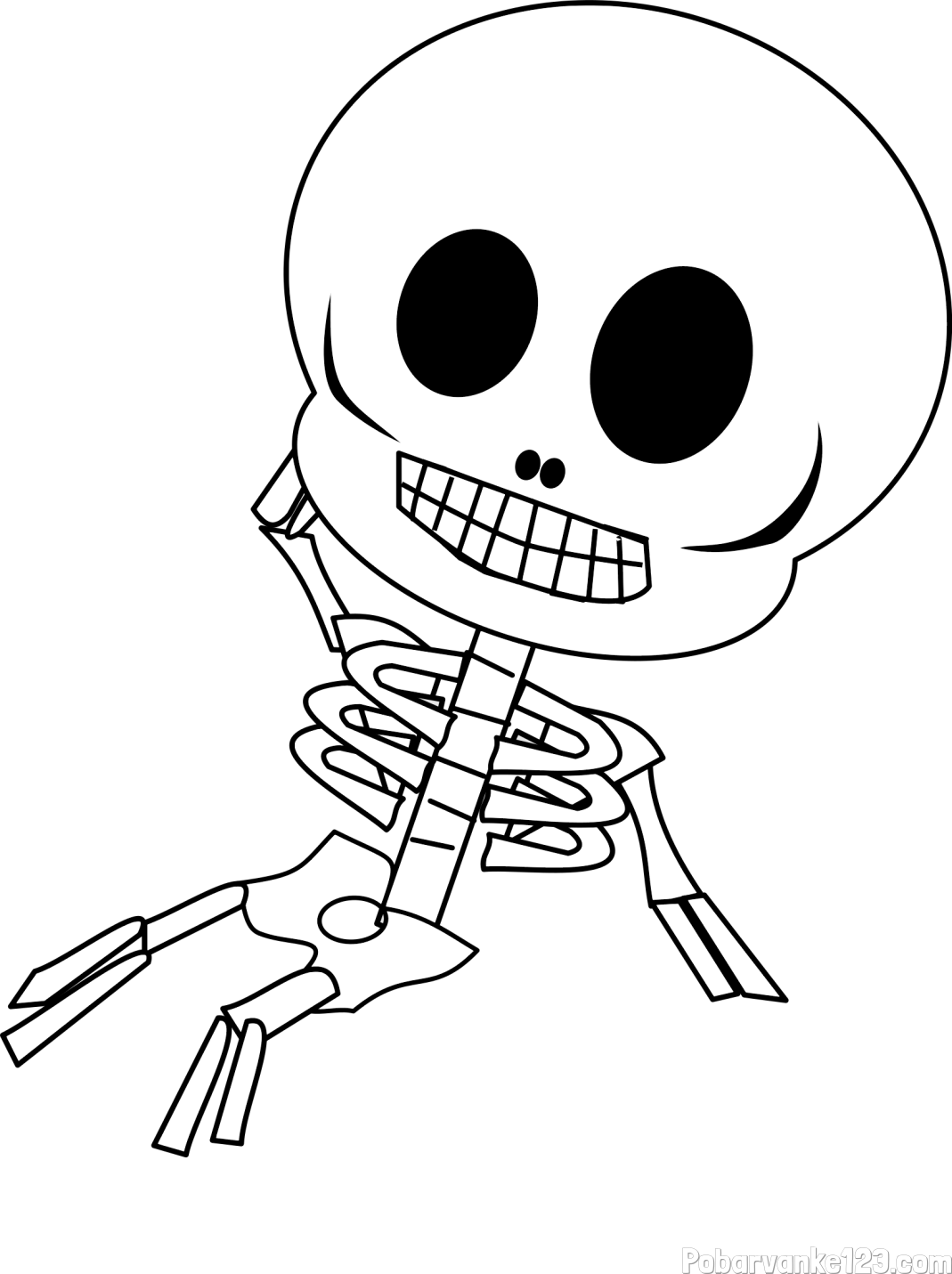 Otroška pobarvanka okostnjaka