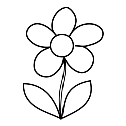 Otroška pobarvanka rože