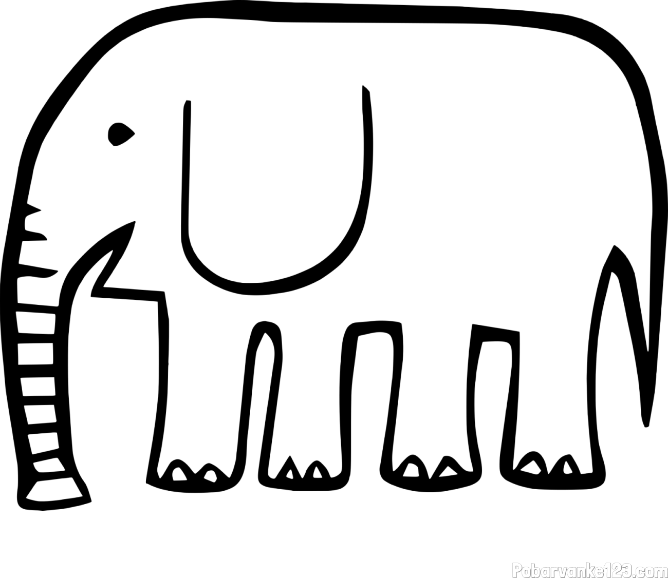 Otroška pobarvanka slona