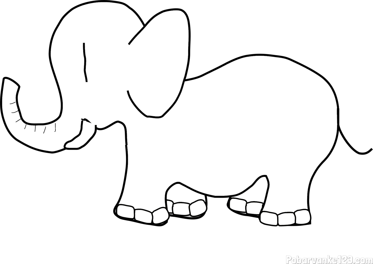 Otroška pobarvanka slončka