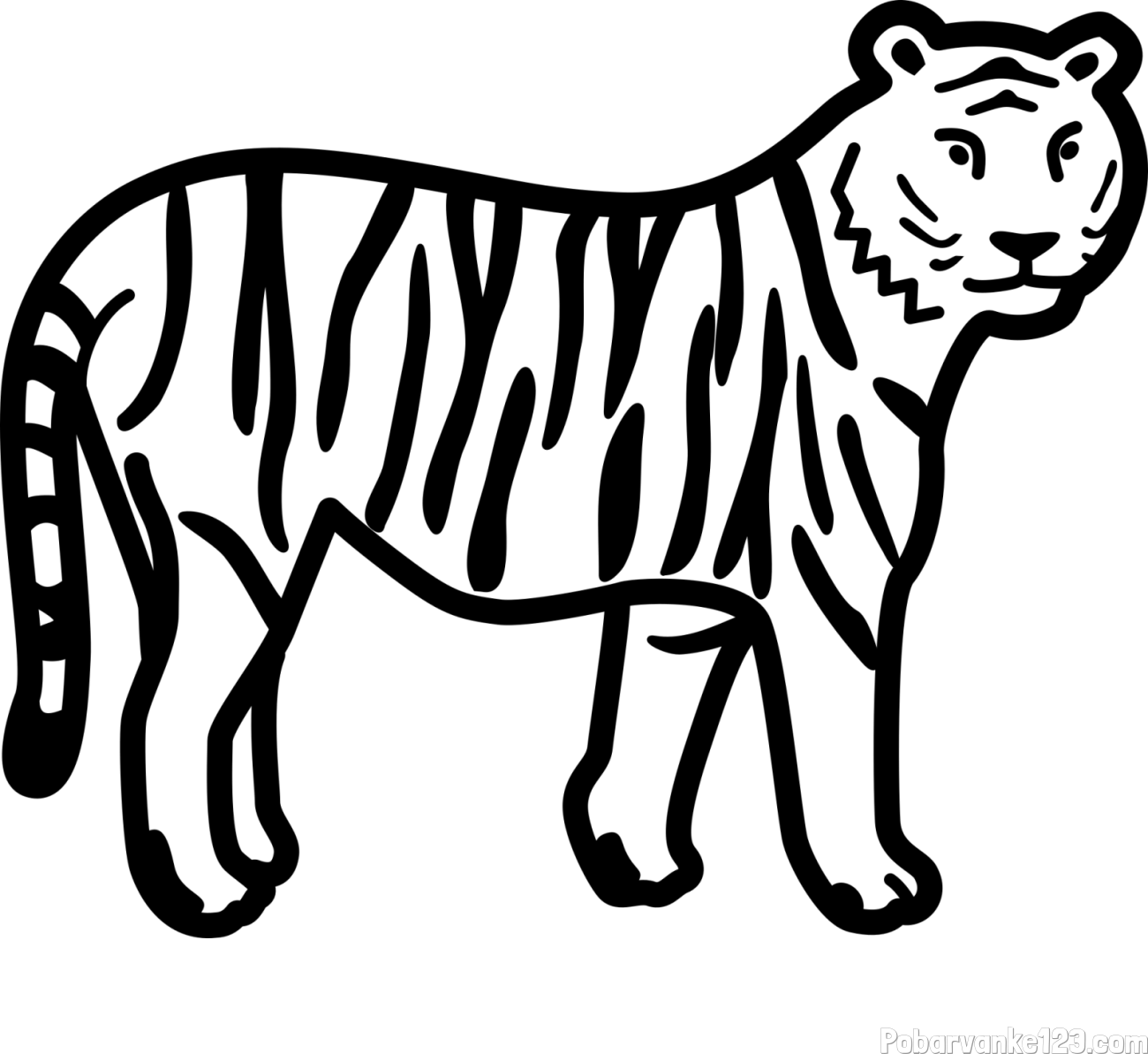 Otroška pobarvanka tigra