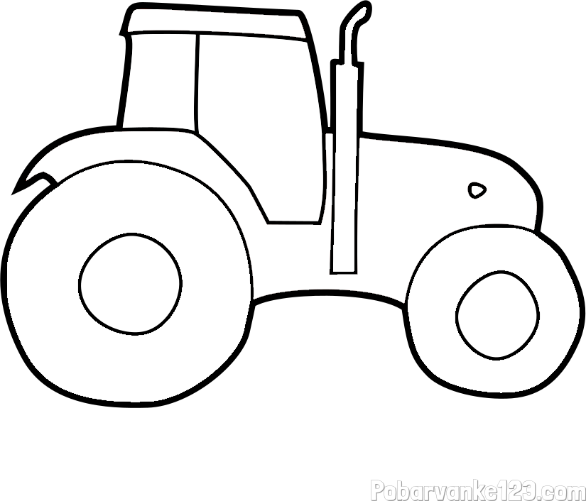 Otroška pobarvanka traktorja