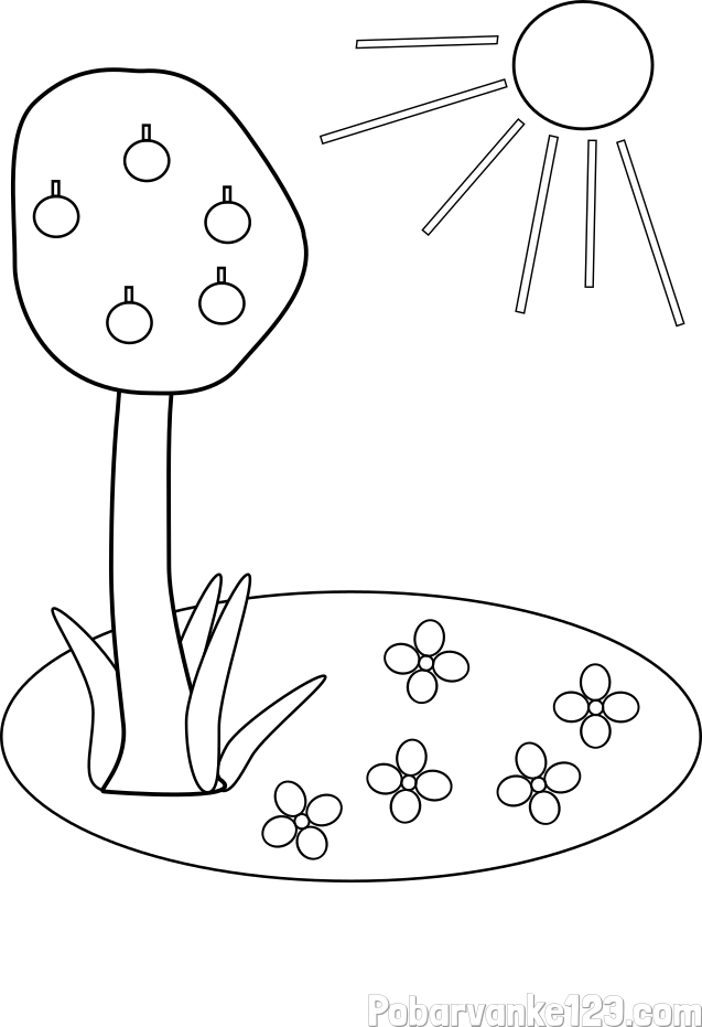 Otroška pobarvanka vročega poletnega dneva