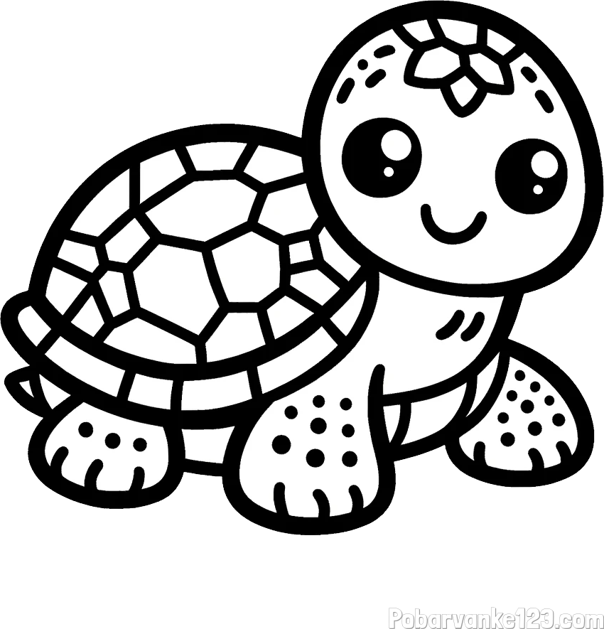 Otroška pobarvanka želve