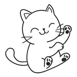 Pobarvanka razigranega mucka