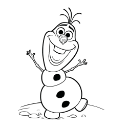 Pobarvaka lubkega snežaka Olaf