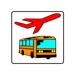 Pobarvana pobarvanka - Avtobus in letalo