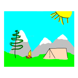 Pobarvana pobarvanka - carsko kampiranje