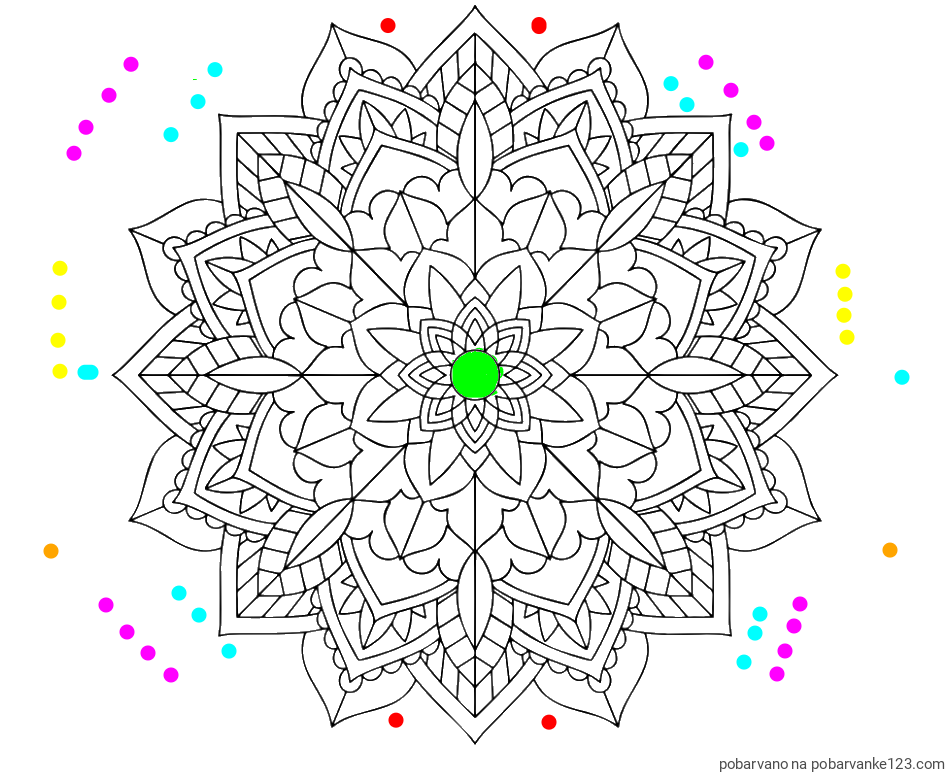 POBARVANA POBARVANKA - Čudovita pobarvanka mendale