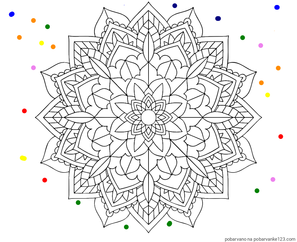 POBARVANA POBARVANKA - Čudovita pobarvanka mendale