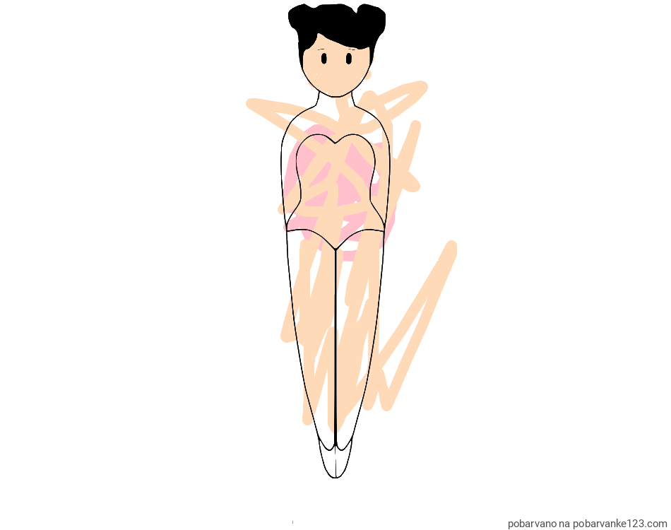 POBARVANA POBARVANKA - Enostavna pobarvanka baletke