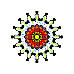 Pobarvana pobarvanka - Lepa pobarvanka mandale