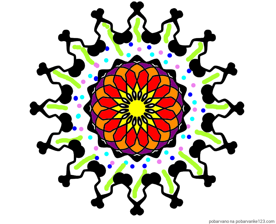 POBARVANA POBARVANKA - Lepa pobarvanka mandale