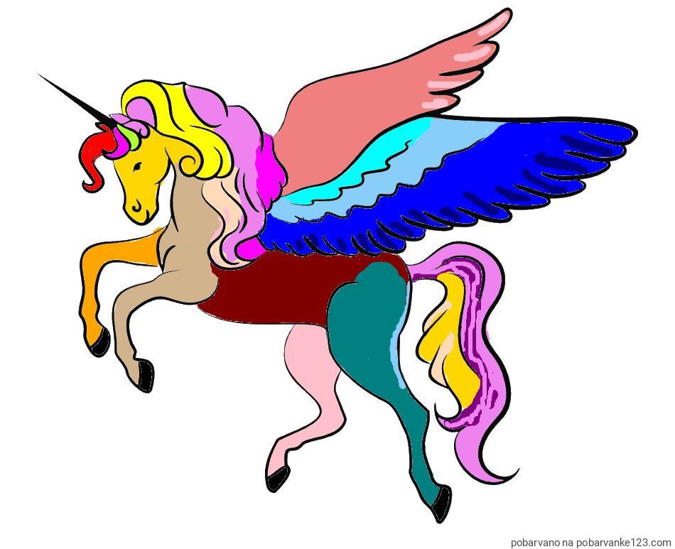 POBARVANA POBARVANKA - Lepa pobarvanka samoroga