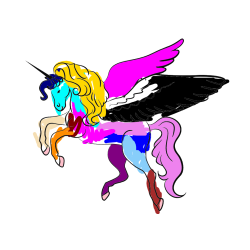 Pobarvana pobarvanka - Lepa pobarvanka samoroga