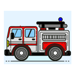 Pobarvana pobarvanka - Lepa pobarvnak gasilskega avta