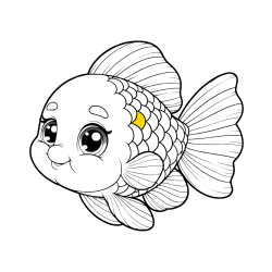 Pobarvana pobarvanka - Ljubka pobarvanka starejše ribe