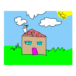 Pobarvana pobarvanka - Moja hiša