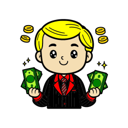 Pobarvana pobarvanka - Otroška pobarvanka bankirja z veliko denarja