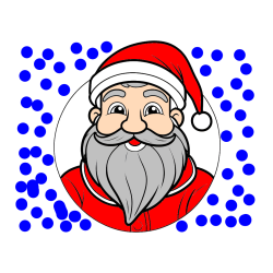 Pobarvana pobarvanka - Otroška pobarvanka Božička v krogu