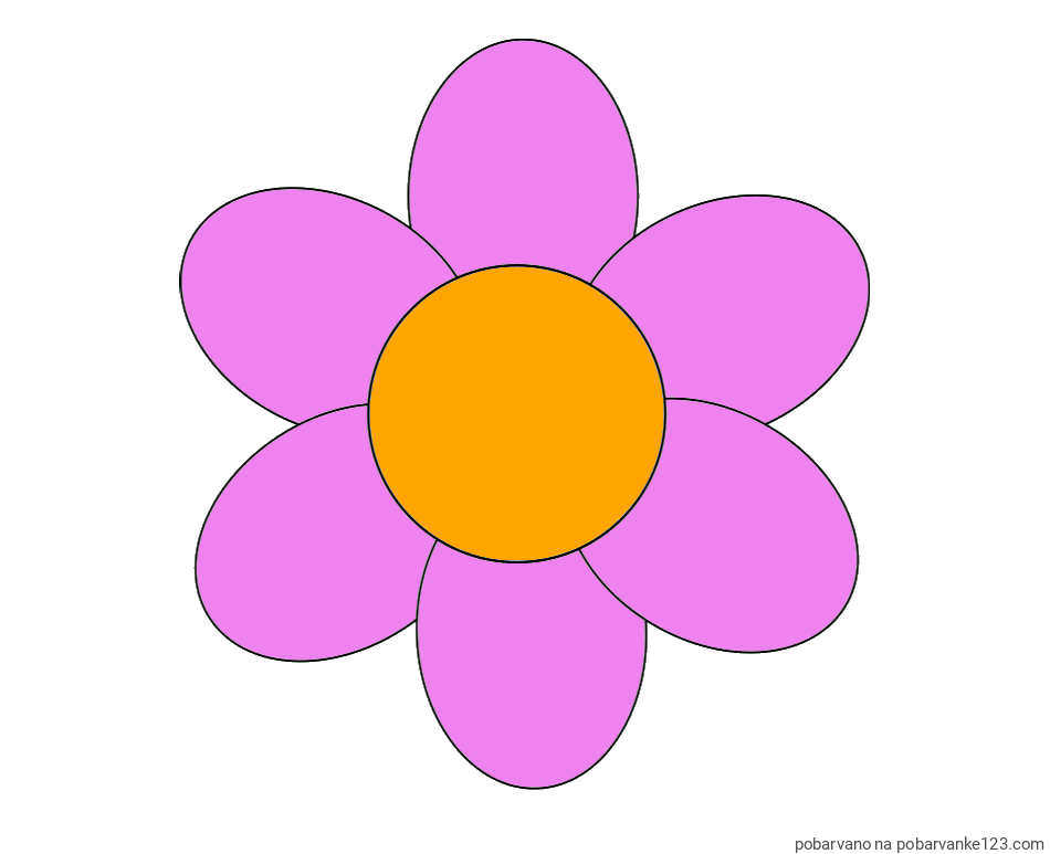 POBARVANA POBARVANKA - Otroška pobarvanka cveta