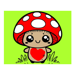 Pobarvana pobarvanka - Otroška pobarvanka gobe