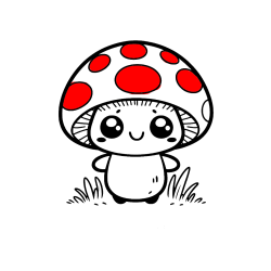 POBARVANA POBARVANKA - Otroška pobarvanka gobe