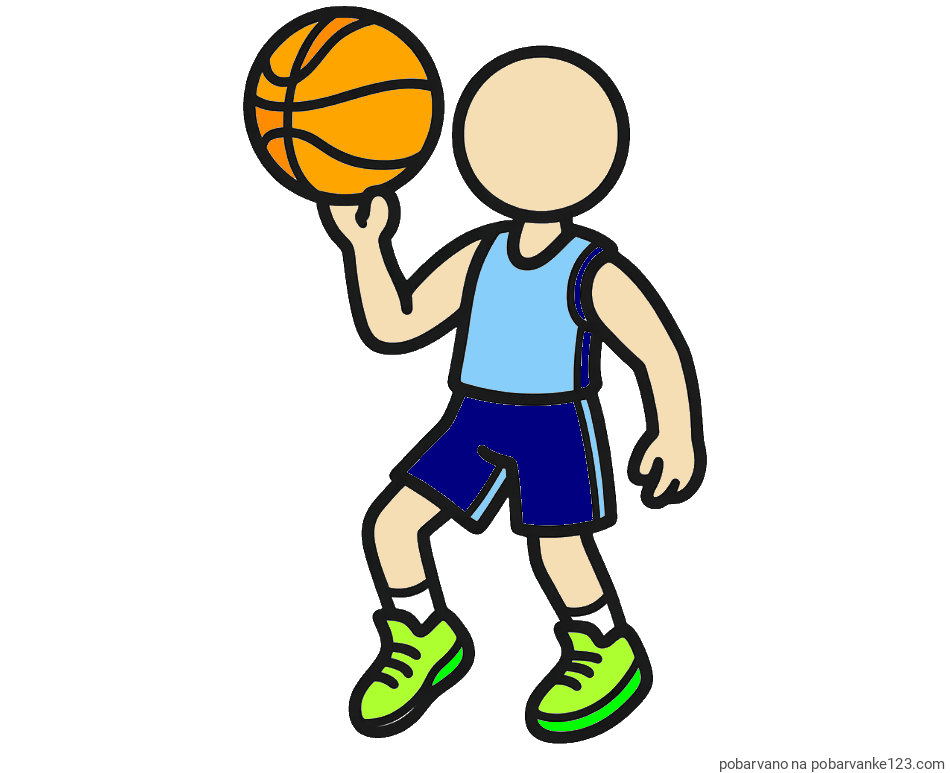 POBARVANA POBARVANKA - Otroška pobarvanka košarkarja