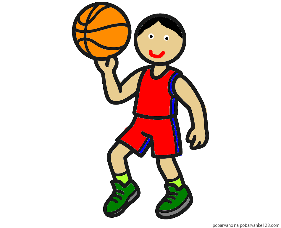 POBARVANA POBARVANKA - Otroška pobarvanka košarkarja