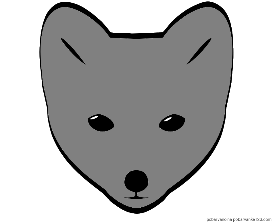 POBARVANA POBARVANKA - Otroška pobarvanka lisičje glave