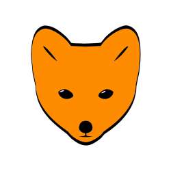 Pobarvana pobarvanka - Otroška pobarvanka lisičje glave