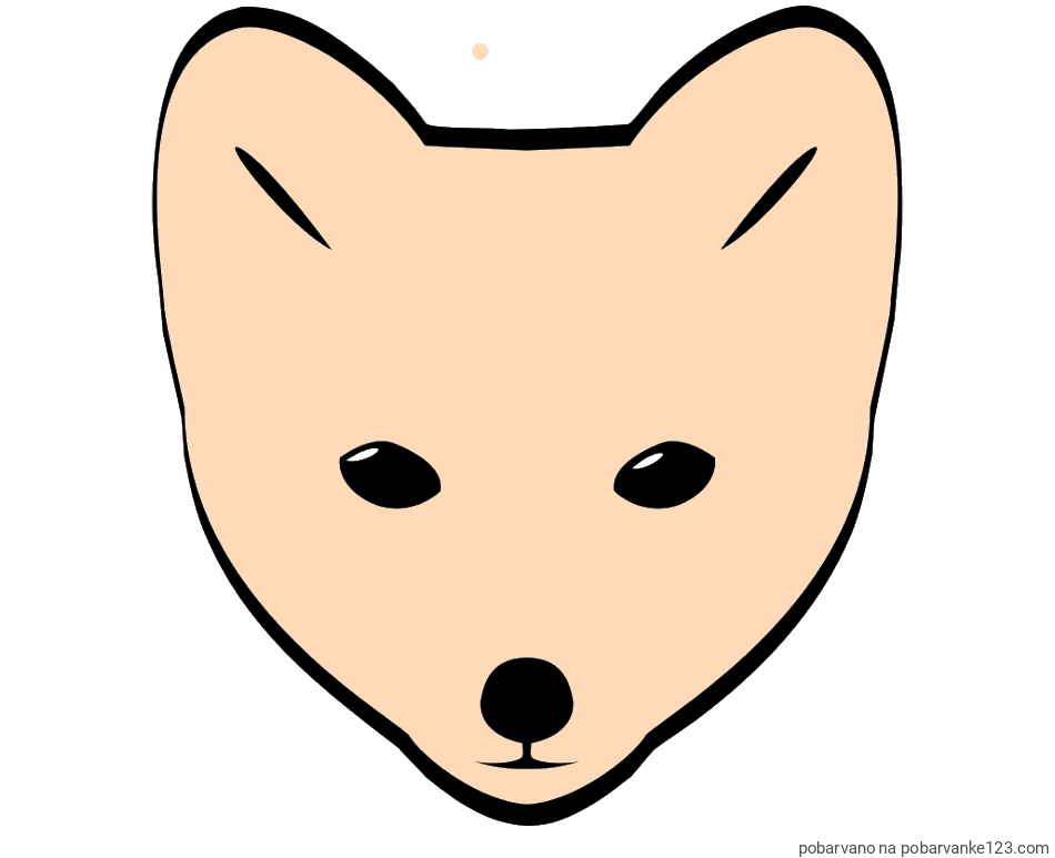 POBARVANA POBARVANKA - Otroška pobarvanka lisičje glave