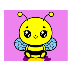 POBARVANA POBARVANKA - Otroška pobarvanka ljubke čebele