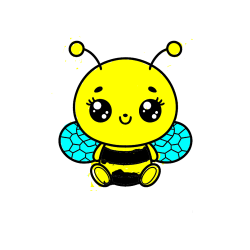 POBARVANA POBARVANKA - Otroška pobarvanka ljubke čebele