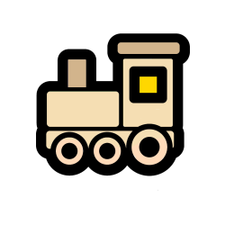 Pobarvana pobarvanka - Otroška pobarvanka lokomotive