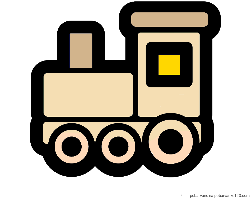 POBARVANA POBARVANKA - Otroška pobarvanka lokomotive