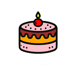 POBARVANA POBARVANKA - Otroška pobarvanka majhne torte