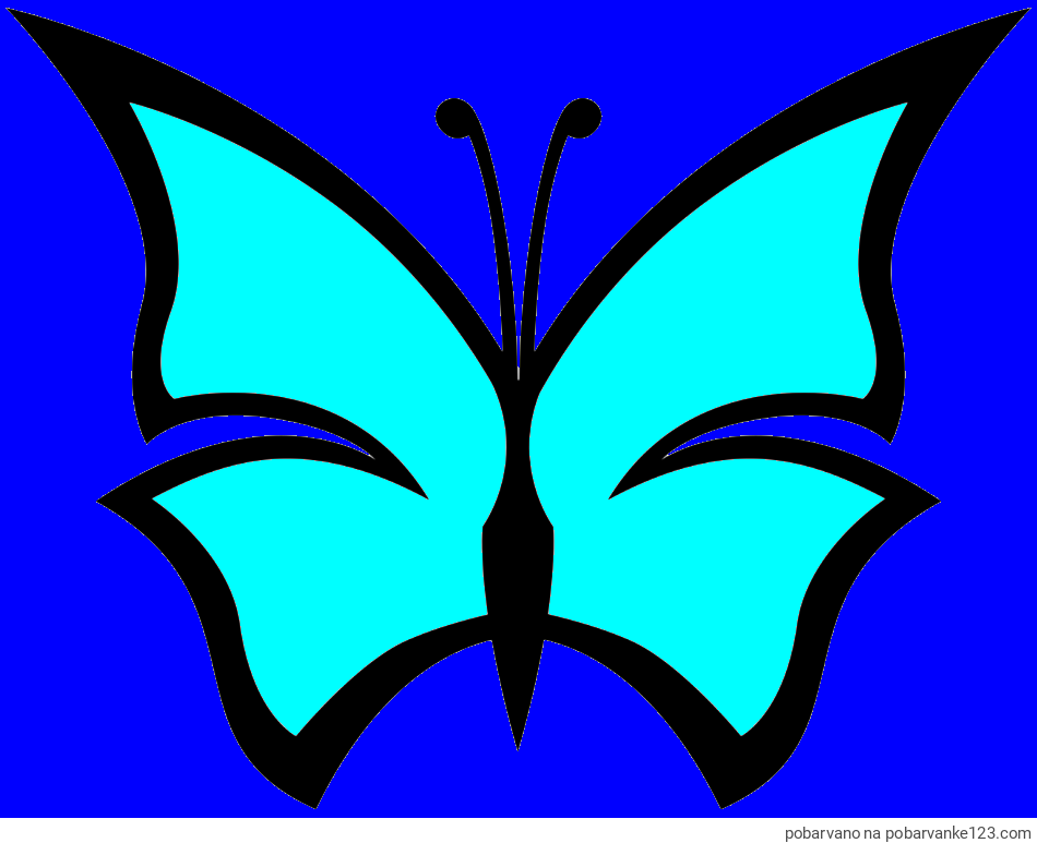 POBARVANA POBARVANKA - Otroška pobarvanka metulja