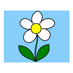 Pobarvana pobarvanka - Otroška pobarvanka rože