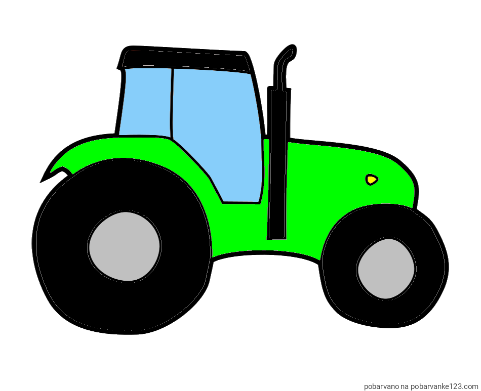 POBARVANA POBARVANKA - Otroška pobarvanka traktorja