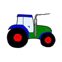 POBARVANA POBARVANKA - Otroška pobarvanka traktorja