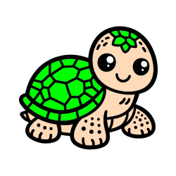 POBARVANA POBARVANKA - Otroška pobarvanka želve