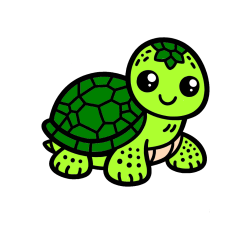 POBARVANA POBARVANKA - Otroška pobarvanka želve