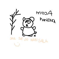 Pobarvana pobarvanka - panda se iztreblja