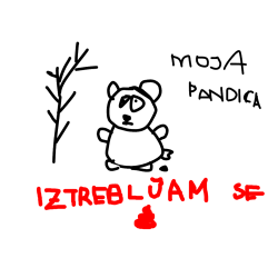 Pobarvana pobarvanka - panda se iztreblja