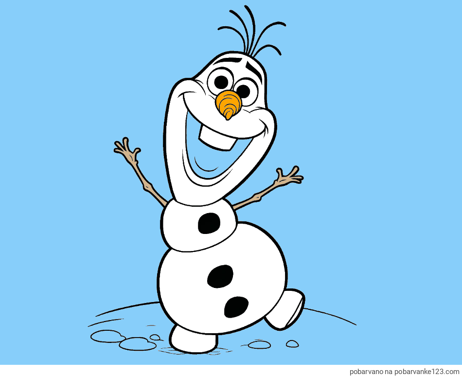 POBARVANA POBARVANKA - Pobarvaka lubkega snežaka Olaf