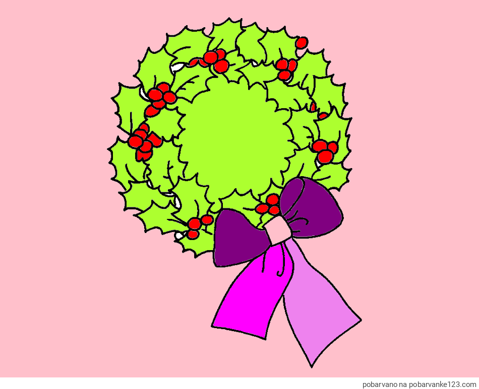 POBARVANA POBARVANKA - Pobarvanka adventni venček