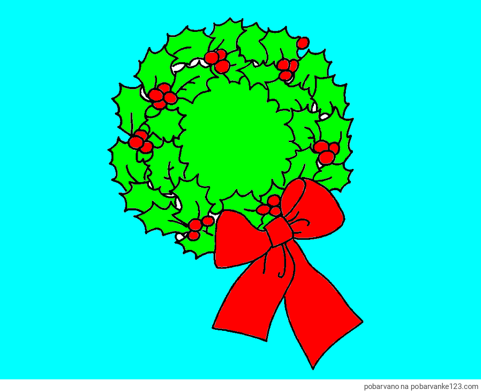 POBARVANA POBARVANKA - Pobarvanka adventni venček