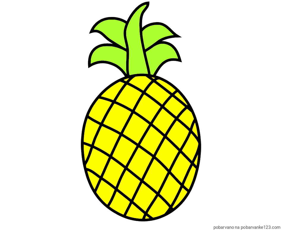 POBARVANA POBARVANKA - Pobarvanka ananasa